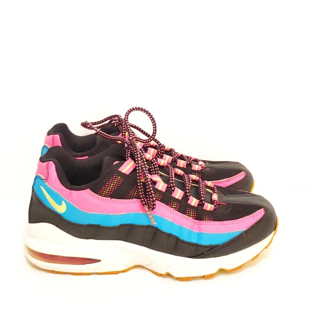 Boy's Nike Air Max 95 Pink Blue Sneakers - Size 6Y - HAML11